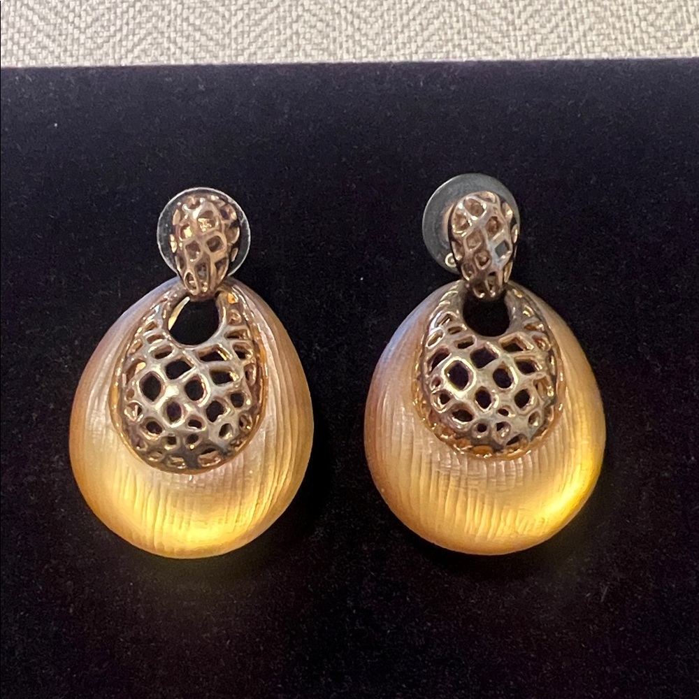 Vintage Alexis Bittar Lucite Drop Earrings